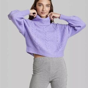⭐️🌟 Lavender Cable Knit Turtleneck Sweater